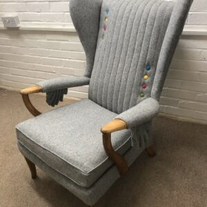 Parker Knoll Wingback chair fully refurbished In 100% Wool Model 757