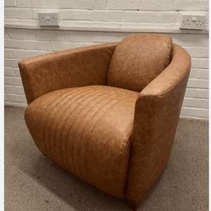 Italian NICOLETTI Chair Upholstered In Genuine Leather